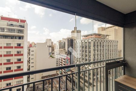Varanda do Studio de kitnet/studio para alugar com 1 quarto, 21m² em República, São Paulo