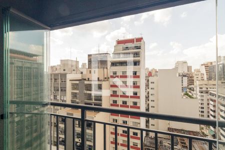 Varanda do Studio de kitnet/studio para alugar com 1 quarto, 21m² em República, São Paulo