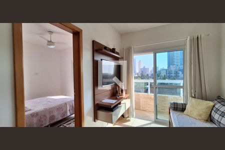 Sala de apartamento para alugar com 1 quarto, 38m² em Aviação, Praia Grande