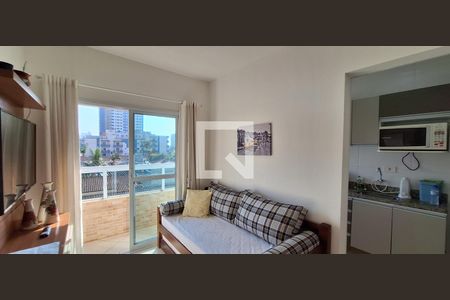 Sala de apartamento para alugar com 1 quarto, 38m² em Aviação, Praia Grande