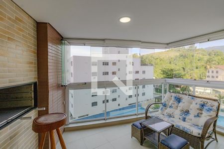 Varanda da Sala de apartamento para alugar com 3 quartos, 95m² em Jardim Belmar, Guarujá