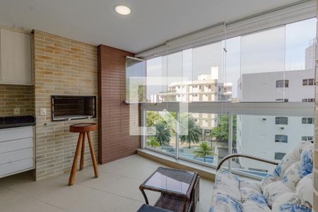 Varanda da Sala de apartamento para alugar com 3 quartos, 95m² em Jardim Belmar, Guarujá