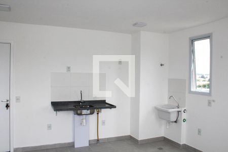 Sala / Cozinha de apartamento à venda com 1 quarto, 34m² em Lapa de Baixo, São Paulo