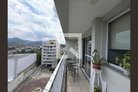 Varanda da Sala de apartamento à venda com 3 quartos, 116m² em Taquara, Rio de Janeiro