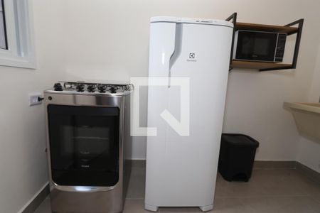 Cozinha de kitnet/studio para alugar com 1 quarto, 75000m² em Bela Vista, São Paulo