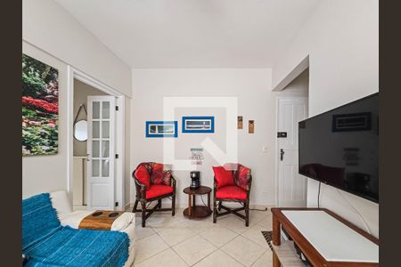 Sala de apartamento para alugar com 1 quarto, 47m² em Enseada, Guarujá