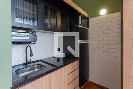 Cozinha de apartamento para alugar com 1 quarto, 30m² em Santo Agostinho, Belo Horizonte