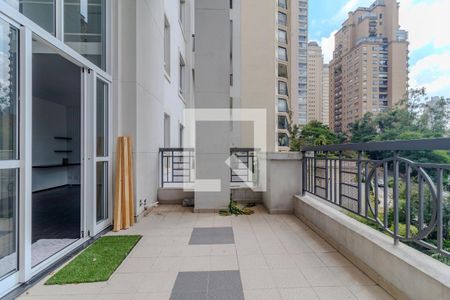 Varanda da Sala de apartamento para alugar com 1 quarto, 100m² em Vila Andrade, São Paulo