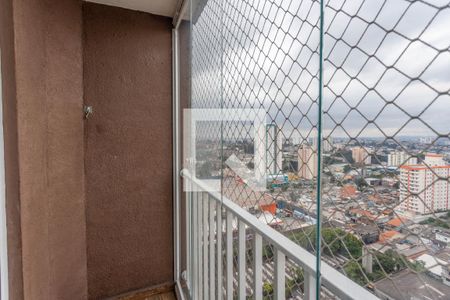 Varanda da sala  de apartamento à venda com 2 quartos, 68m² em Jardim Melo, Diadema