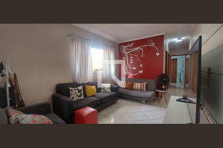 Sala de apartamento à venda com 2 quartos, 70m² em Vila Alzira, Santo André