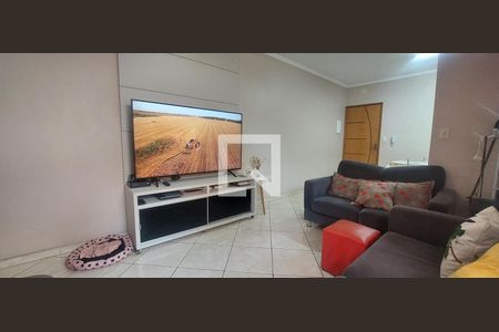 Sala de apartamento à venda com 2 quartos, 70m² em Vila Alzira, Santo André