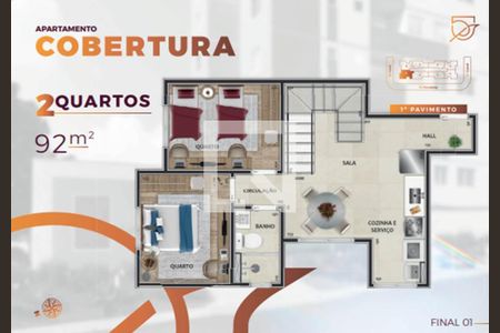 Apartamento à venda com 1 quarto, 40m² em Guarani, Belo Horizonte