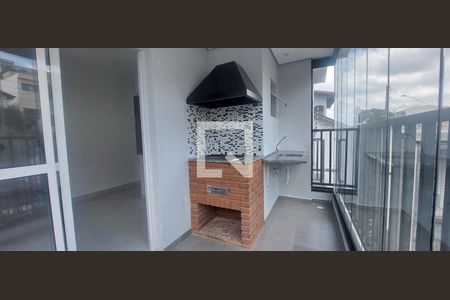 Varanda da Sala gourmet de apartamento à venda com 2 quartos, 47m² em Vila Camilópolis, Santo André