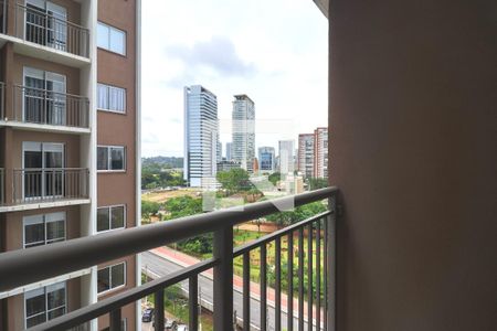 Varanda da Sala de apartamento para alugar com 1 quarto, 28m² em Jardim Caravelas, São Paulo