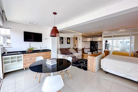 Varanda da Sala/Quarto de kitnet/studio para alugar com 1 quarto, 52m² em Vila Regente Feijó, São Paulo