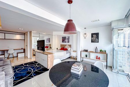 Varanda da Sala/Quarto de kitnet/studio para alugar com 1 quarto, 52m² em Vila Regente Feijó, São Paulo