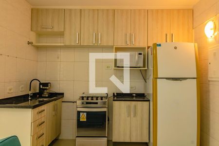 Cozinha  de apartamento à venda com 1 quarto, 25m² em Vila Clementino, São Paulo
