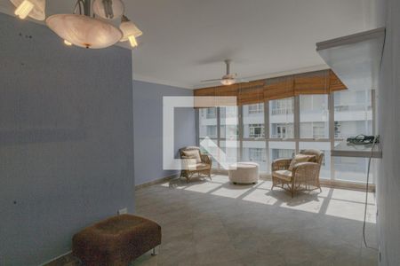 Sala de apartamento para alugar com 4 quartos, 140m² em Barra Funda, Guarujá