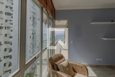 Sala de apartamento para alugar com 4 quartos, 140m² em Barra Funda, Guarujá