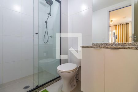 Banheiro de kitnet/studio para alugar com 1 quarto, 27m² em Jardim Paulista, São Paulo