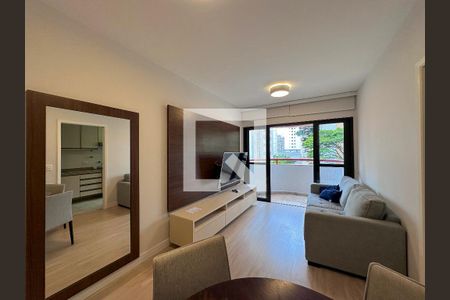 Sala de casa de condomínio para alugar com 1 quarto, 52m² em Brooklin Paulista, São Paulo