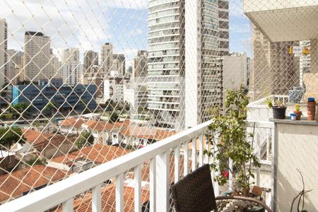 Varanda  de apartamento para alugar com 2 quartos, 74m² em Vila Nova Conceição, São Paulo