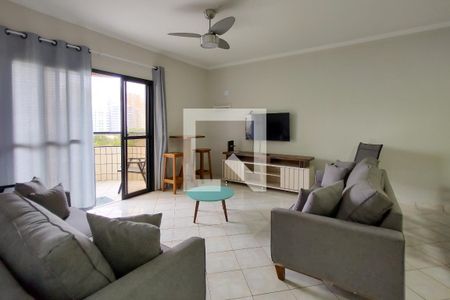 Sala de apartamento para alugar com 3 quartos, 111m² em Canto do Forte, Praia Grande