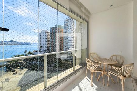 Varanda de apartamento para alugar com 3 quartos, 110m² em Vila Luis Antônio, Guarujá
