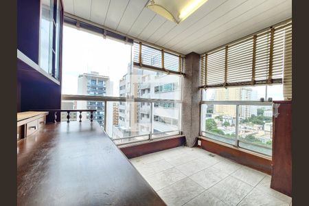 Varanda da Suíte Máster de apartamento à venda com 4 quartos, 160m² em Santo Agostinho, Belo Horizonte