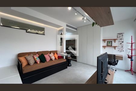 Sala e quarto de kitnet/studio para alugar com 1 quarto, 27m² em Pinheiros, São Paulo
