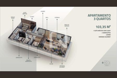 Apartamento à venda com 3 quartos, 103m² em Santo Agostinho, Belo Horizonte