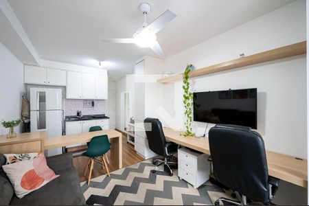 Sala de kitnet/studio para alugar com 1 quarto, 28m² em Mirandópolis, São Paulo