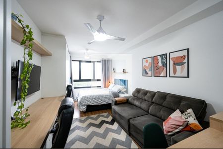 Sala de kitnet/studio para alugar com 1 quarto, 28m² em Mirandópolis, São Paulo