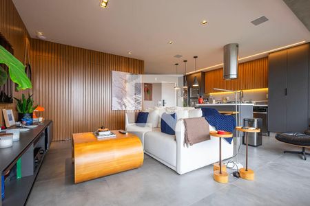 Sala/Cozinha de apartamento para alugar com 1 quarto, 71m² em Vila Madalena, São Paulo
