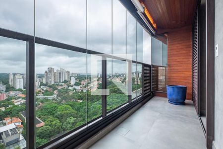 Sala/Cozinha - Varanda de apartamento para alugar com 1 quarto, 71m² em Vila Madalena, São Paulo