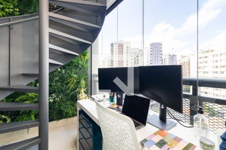 Varanda de kitnet/studio para alugar com 1 quarto, 63m² em Vila Olímpia, São Paulo