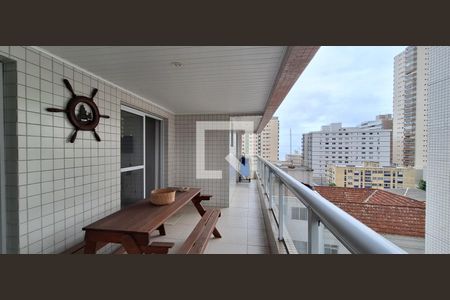 Varanda da Sala de casa de condomínio para alugar com 2 quartos, 87m² em Aviação, Praia Grande