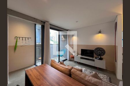 Sala de apartamento para alugar com 1 quarto, 35m² em Brooklin, São Paulo