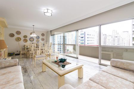 Sala 1 de apartamento para alugar com 3 quartos, 245m² em Indianópolis, São Paulo