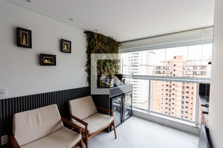Varanda gourmet de apartamento à venda com 1 quarto, 78m² em Campestre, Santo André