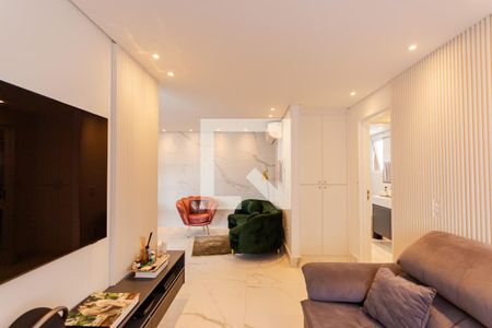 Sala de apartamento à venda com 1 quarto, 78m² em Campestre, Santo André