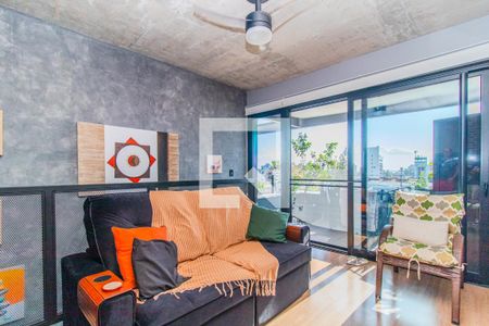 Sala de apartamento à venda com 1 quarto, 64m² em Menino Deus, Porto Alegre