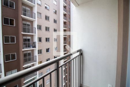 Varanda sala  de apartamento para alugar com 1 quarto, 27m² em Jardim Caravelas, São Paulo
