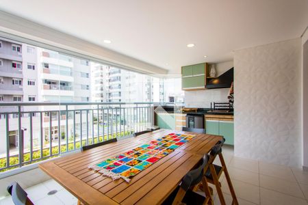 Varanda gourmet de apartamento à venda com 3 quartos, 115m² em Centro, Santo André