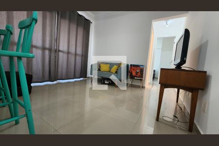 Detalhe Sala de apartamento para alugar com 1 quarto, 50m² em Boqueirão, Santos