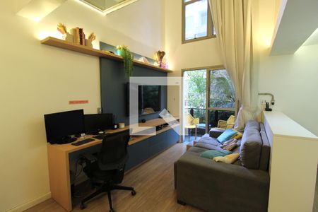 Sala de apartamento à venda com 1 quarto, 56m² em Moema, São Paulo