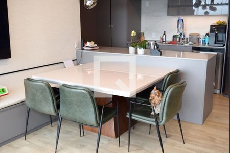 Sala - detalhe mesa de jantar de apartamento à venda com 3 quartos, 84m² em Sumarezinho, São Paulo