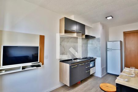 Sala / Cozinha  de apartamento para alugar com 1 quarto, 24m² em Belenzinho, São Paulo