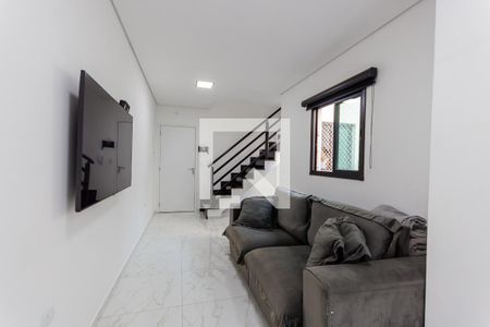 Sala de apartamento à venda com 2 quartos, 86m² em Vila Camilópolis, Santo André