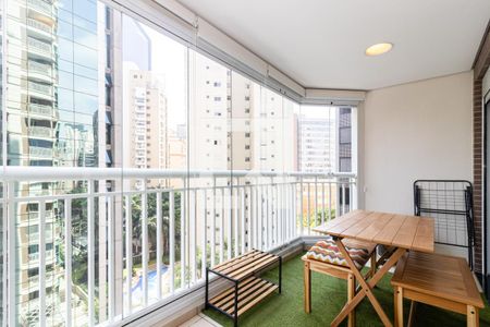 Varanda Sala de apartamento à venda com 1 quarto, 42m² em Vila Olímpia, São Paulo